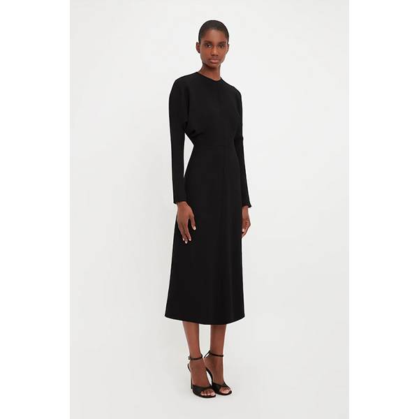 Victoria Beckham Dolman Midi Dress Black