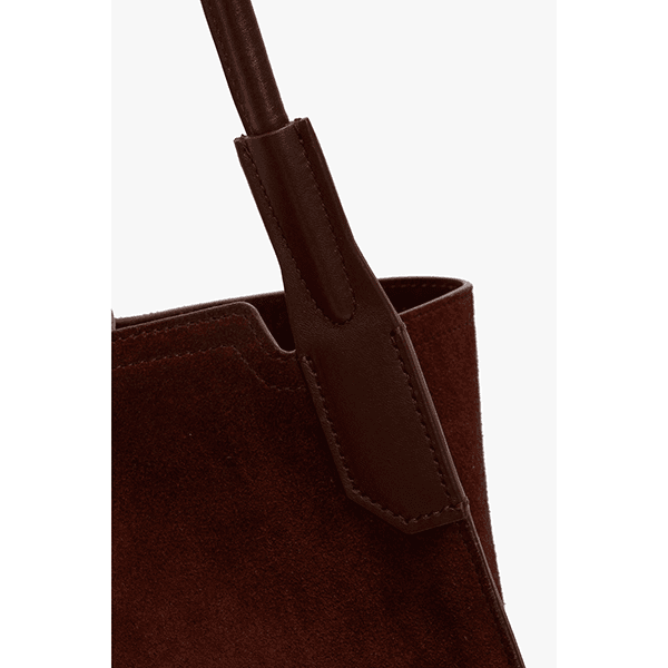 Victoria Beckham Victoria Tote Dark Brown Suede