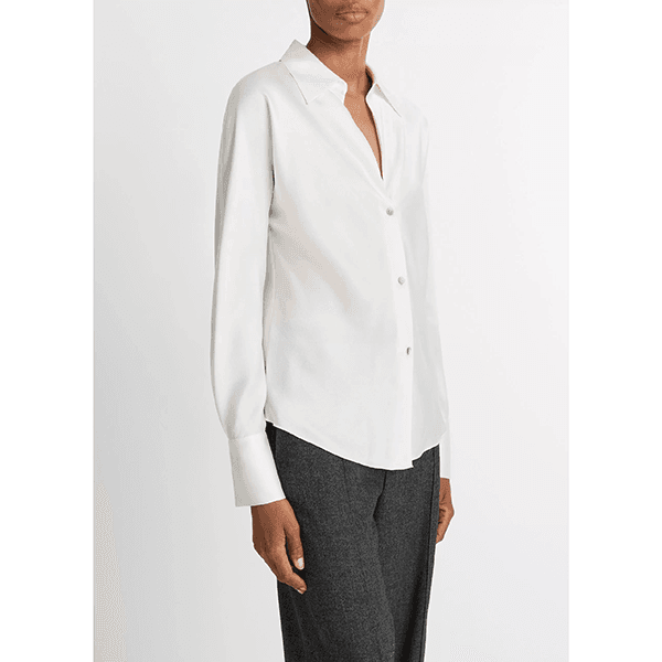 Vince Bias L/S Blouse Off White