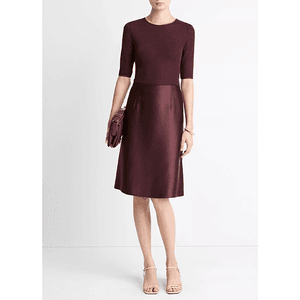 Hovedbilde Vince Satin Above Knee Skirt Oxblood
