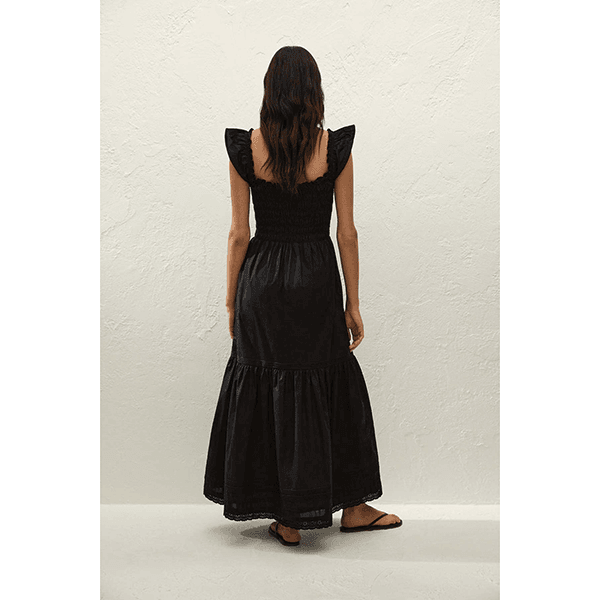 Faithfull Valentina Maxi Dress Fiore Lace Black