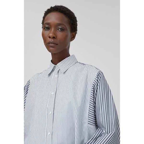 Closed Oversized Patchwork Shirt Dark 