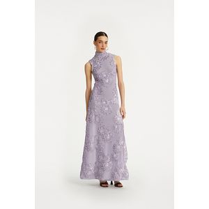 Main Image ROTATE Flower Mesh Maxi Dress Lavender Aura