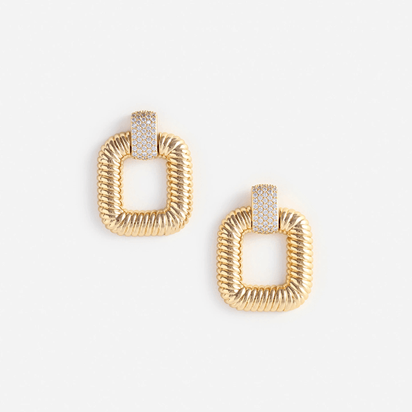 Self-Portrait Gold Knocker Earrings 