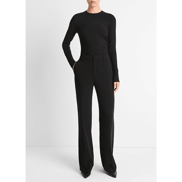 Vince Mid Rise Tailored Flare Pant Black