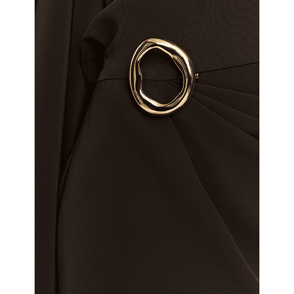 JOSEPH Joya Satin Twill Dress Cocoa
