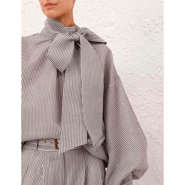 Hypnotic Striped Blouse Navy Stripe