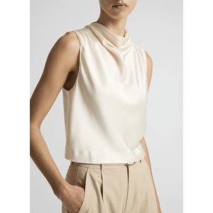 Hovedbilde Vince Cropped Cowl Nk Top Flax