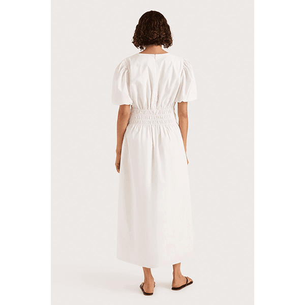 Faithfull Grace Midi Dress White