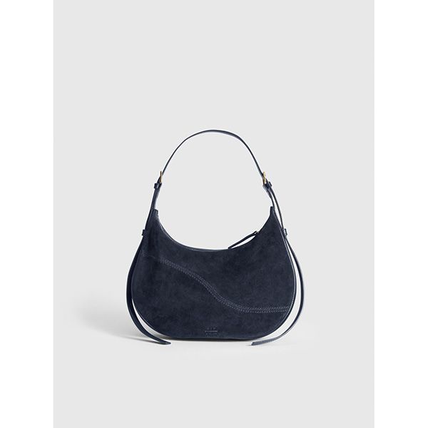 ATP Atelier Liveri Small Hobo Handbag Mirtillo Suede