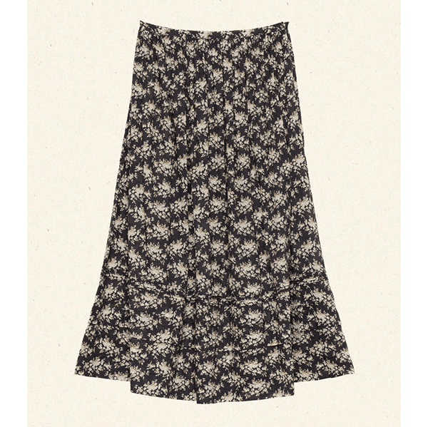 Marcie Skirt Noir Rosier Floral
