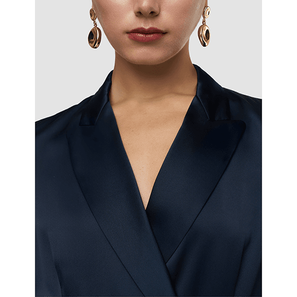 JOSEPH Archer Jacket Silk Satin Indigo