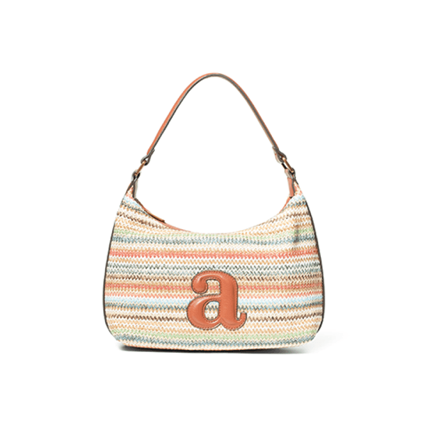 Arnie Says Hampton Stripe Handbag Coral Combo