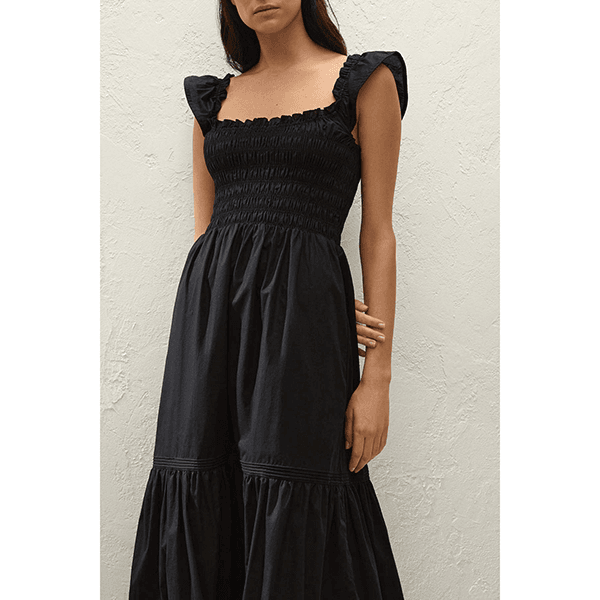 Faithfull Valentina Maxi Dress Fiore Lace Black