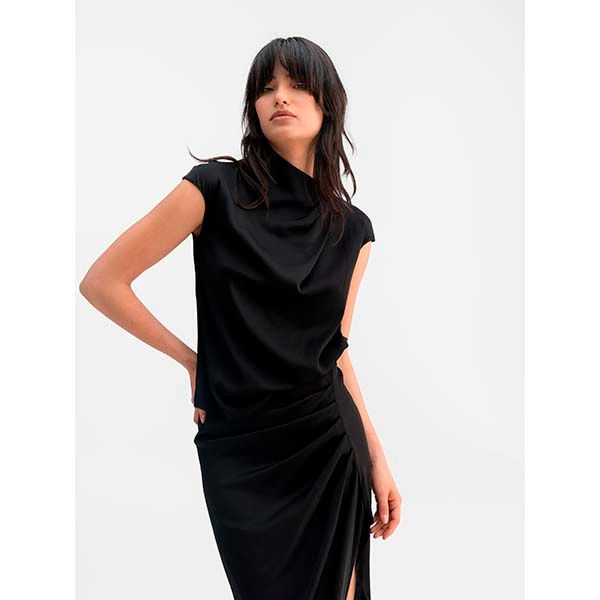 Ahlvar Lima Satin Top Black