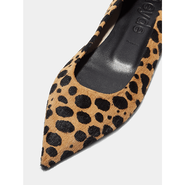 Aeyde Cassy Ballet Flats Leopard Beige/Black