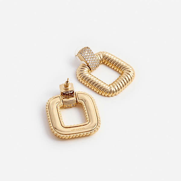 Self-Portrait Gold Knocker Earrings 