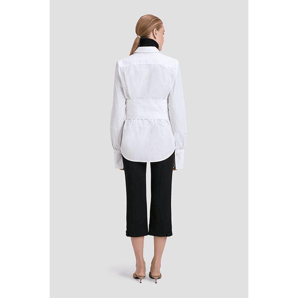 Victoria Beckham Tab Detail Cropped Trouser Black