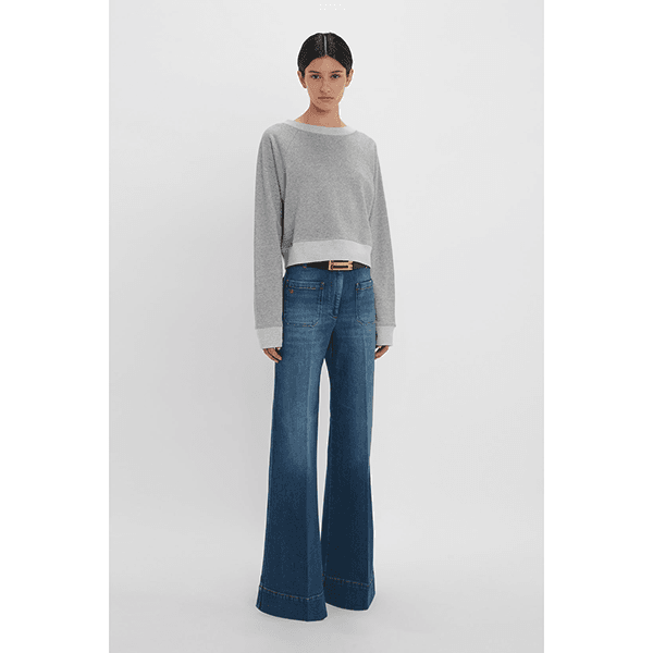 Victoria Beckham Constance Sweatshirt Grey Marl