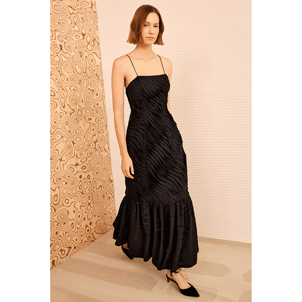 Ulla Johnson Augustina Cami Long Trompet Dress Noir