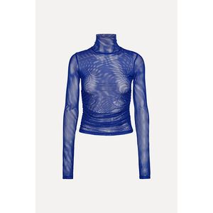 Hovedbilde ROTATE Mesh Ruched Top Mazarine Blue