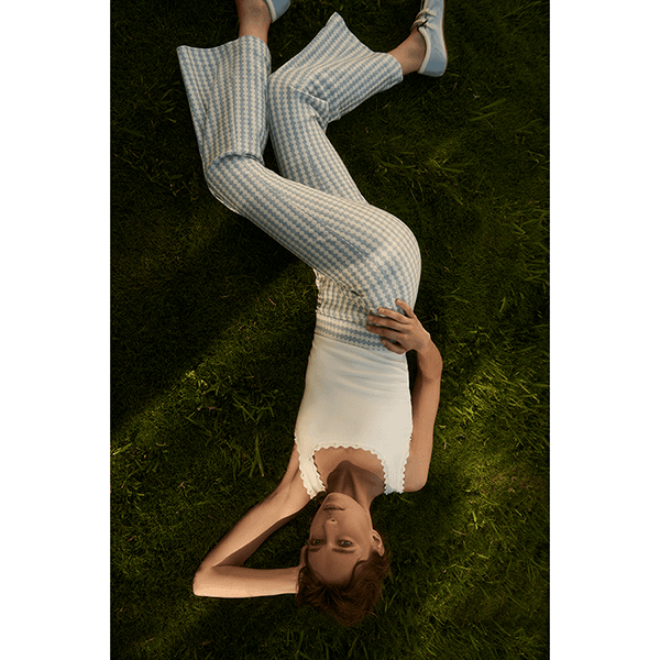 Seductive Nanette Pants Lightblue Graphical