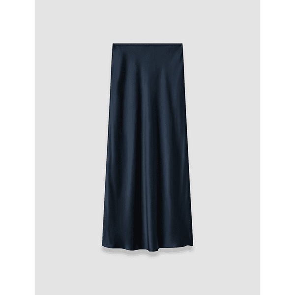 JOSEPH Isaak Long Skirt Silk Satin Indigo