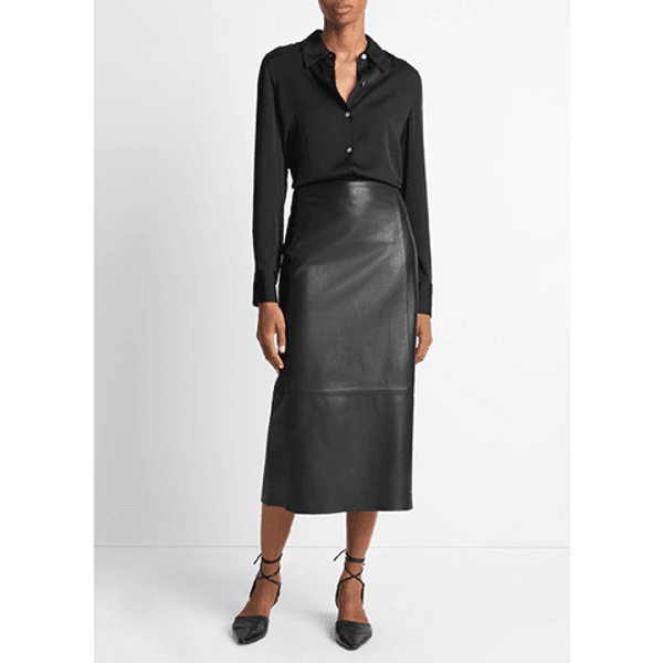 Vince Slim Fit Classic Shirt Black