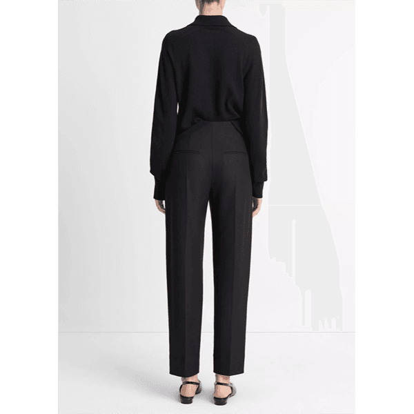 Vince High Waist Tailored Carrot Trouser Black